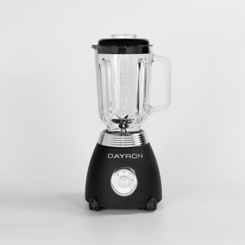 1.5L RETRO Electrique BLENDER 500W Noir par DAYRON 1