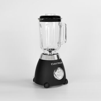 1.5L RETRO Electrique BLENDER 500W Noir par DAYRON 3