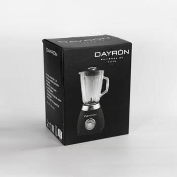 1.5L RETRO Electrique BLENDER 500W Noir par DAYRON 10