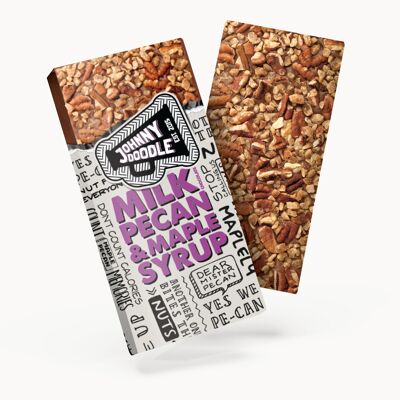 Milk Chocolate Pecan & Maple Syrup - Johnny Doodle 150g - FAIRTRADE