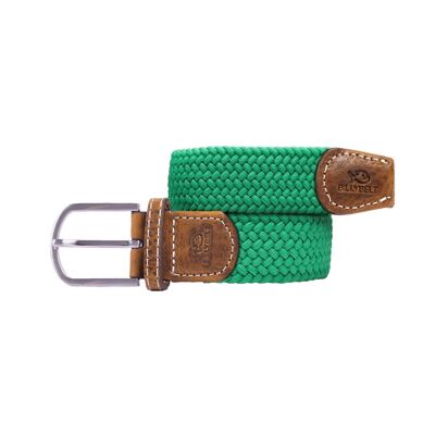 Cinturón trenzado elástico verde golf