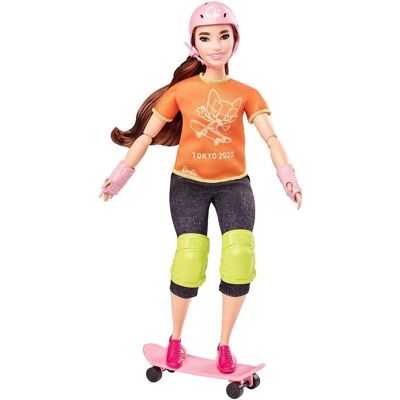 Barbie Muñeca Olímpica Skateboarder 29 cm