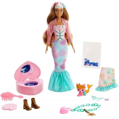 Barbie Muñeca Reveal Sirena 25 sorpresas