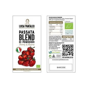 Luisa Pantaleo Passata Blend de Pomodori Penny et Regina Biologica, originaire d'Italie 2