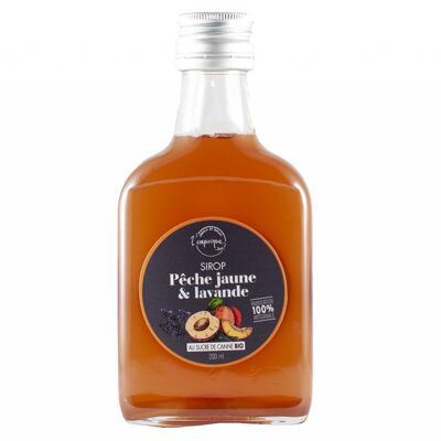 Yellow peach and lavender artisanal syrup 200 ml