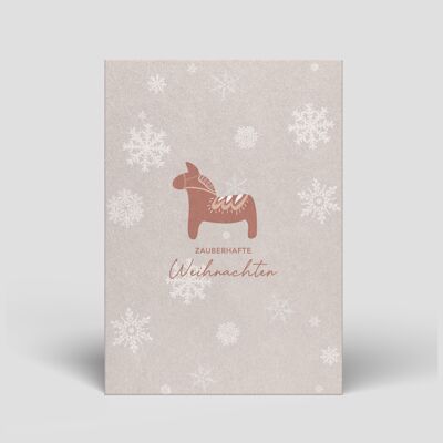 Cartolina di Natale Dala cavallo - giusto, ecologico e sostenibile