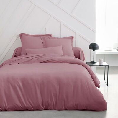 Smooth reversible polyester-cotton duvet cover