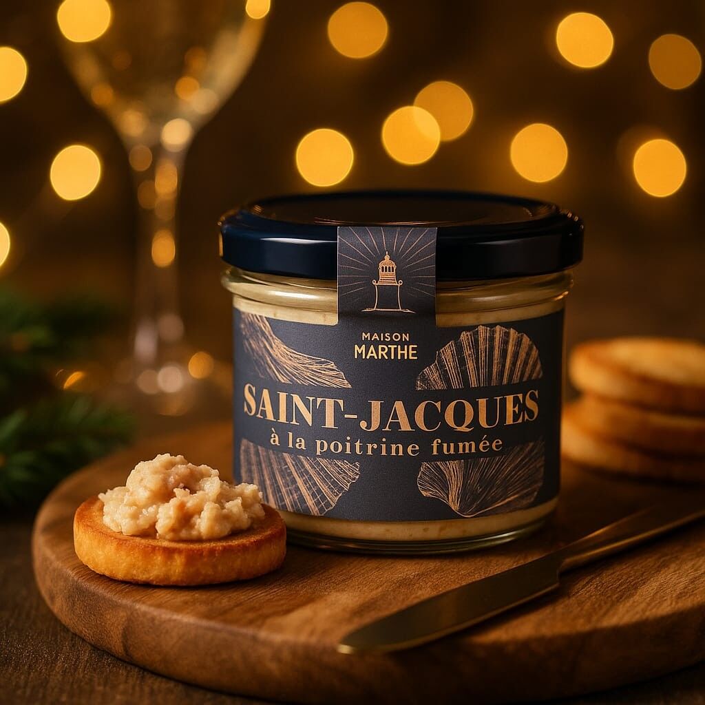 Scallops with smoked brisket - 90 gr