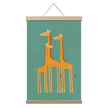 Girafes 12"x17" - Impressions sur toile, décoration murale 2