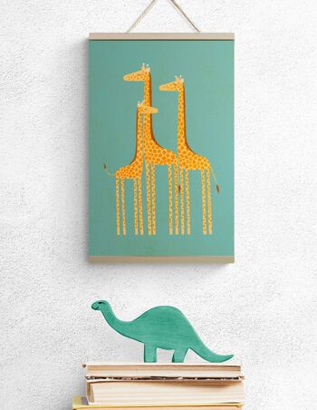 Girafes 12"x17" - Impressions sur toile, décoration murale 1