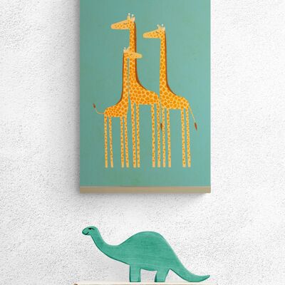 Girafes 12"x17" - Impressions sur toile, décoration murale