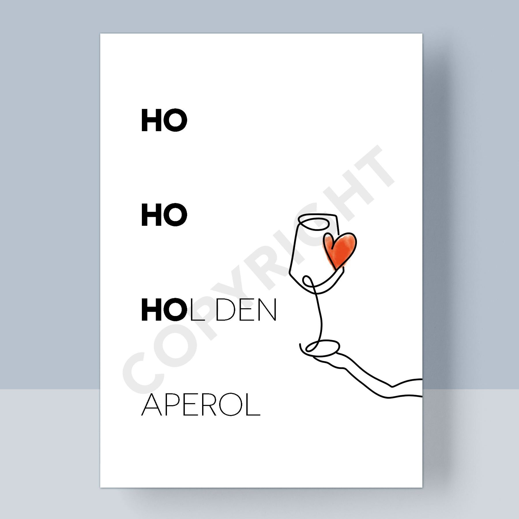 POSTKARTE - HO HO HOL DEN APEROL
