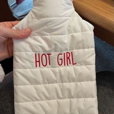 Idea de regalo: chaqueta de plumas “Hot girl” bolsa de agua caliente