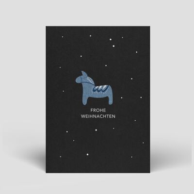 Cartolina di Natale Dala cavallo - giusto, ecologico e sostenibile