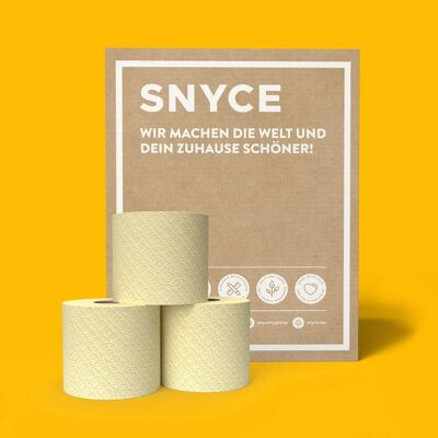 SNYCE Toilettenpapier GreenGrow - die nachhaltige Bambus-Alternative - super-weicher, nachhaltiger Frischfaser-Mix aus Miscanthus-Gras - 3-lagig