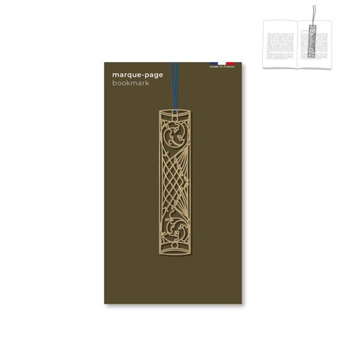 Achat marque-page en métal avec ruban - art nouveau arabesque en gros