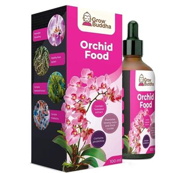 Engrais alimentaire pour orchidées – Engrais liquide concentré pour plantes d'orchidées 100 ml – Croissance rapide avec racines fortes et floraison longue – Convient à toutes les plantes d'orchidées 1