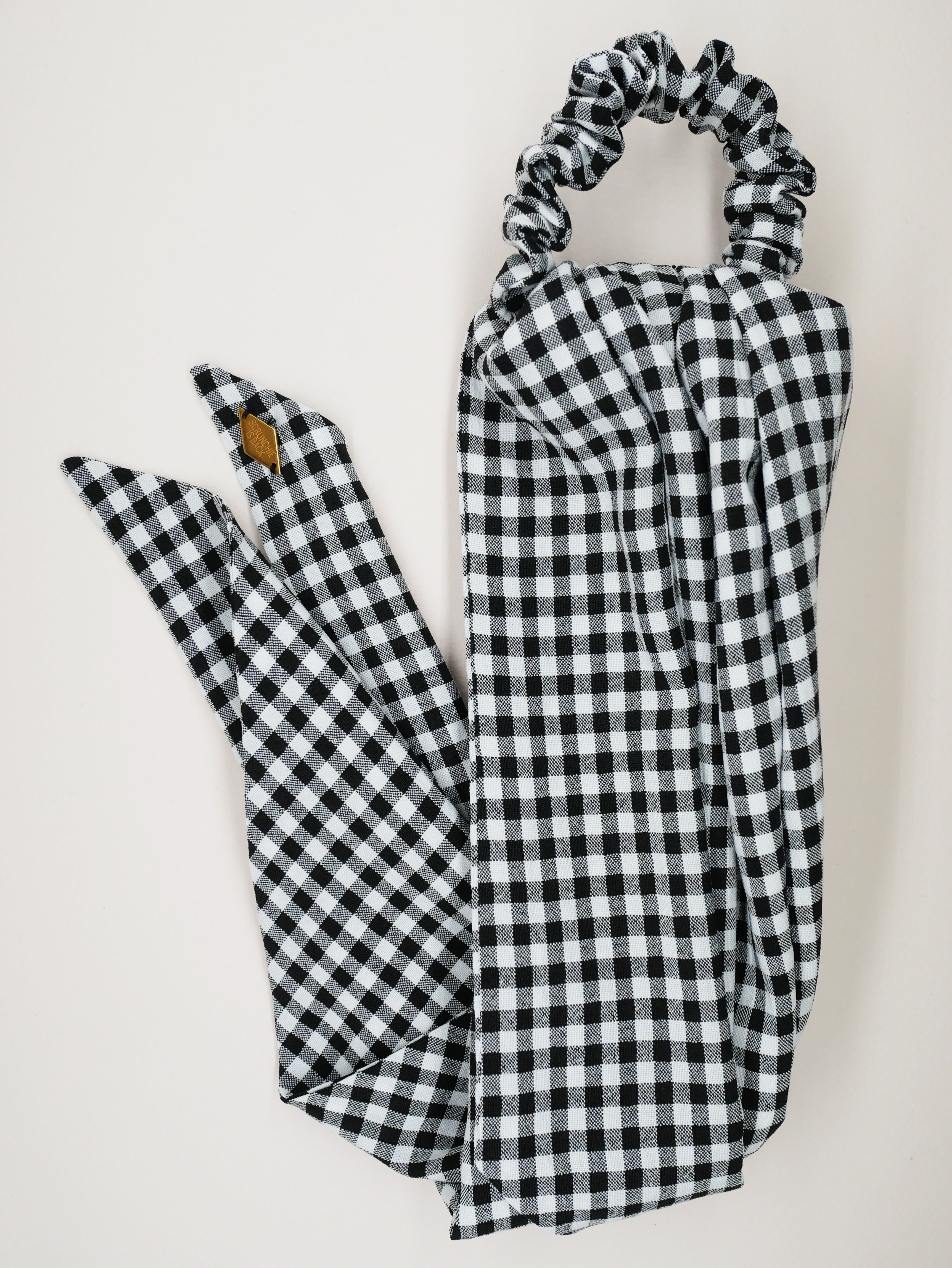 Foulchie vichy noir et blanc - Nathalie