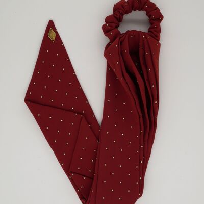 Terracotta scarf with golden dots - Aimie
