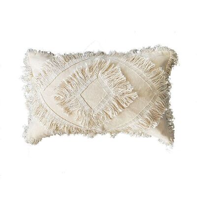 Federa per cuscino in cotone con frange M/Himba Petite