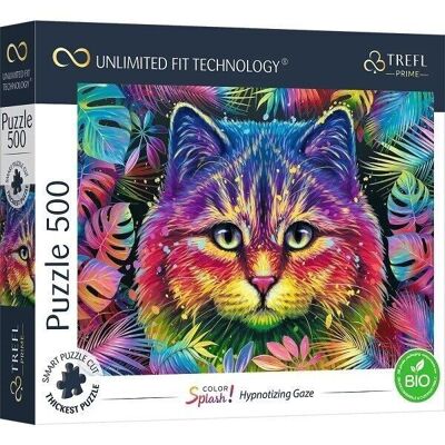 Puzzle de gatos de colores 500 piezas