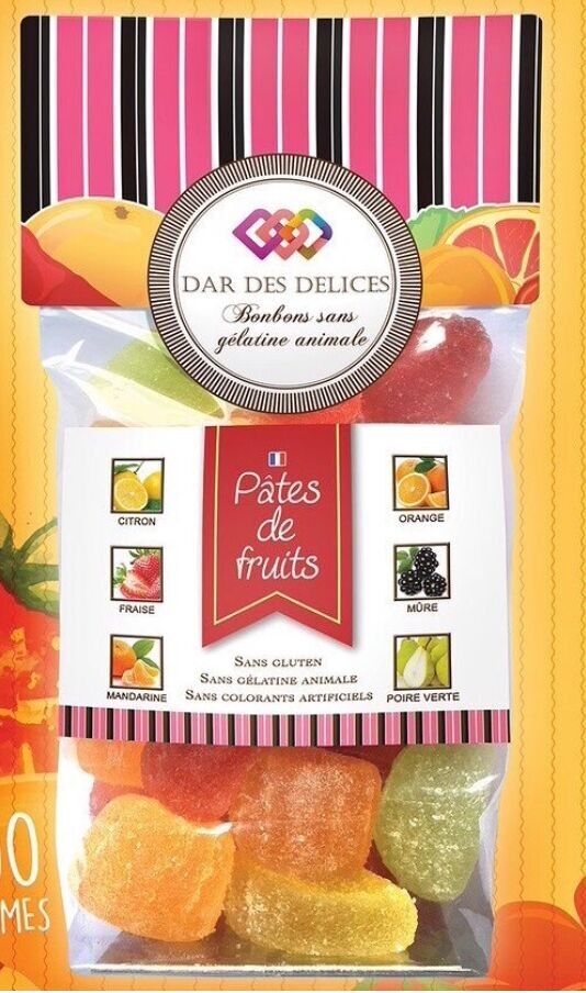Pâtes de fruits agrumes Vegan
