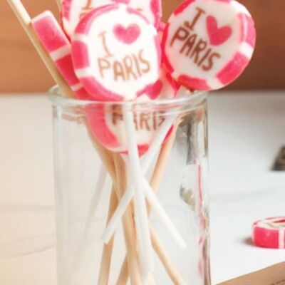Vegan lollipops “I love Paris” Maxi