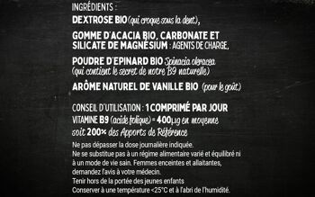 Béneuf Vanille– Comprimés à croquer  – Vitamine B9 2