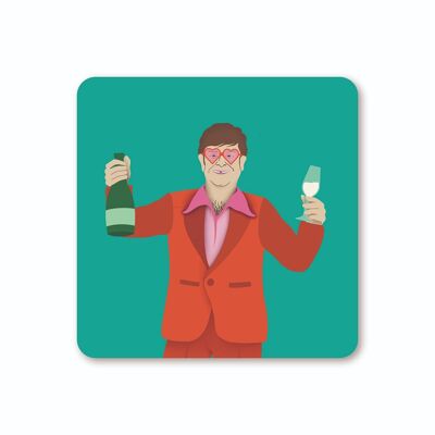 Elton John Champagne Coaster Pack of 6