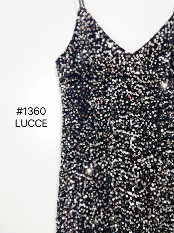 Robe bretelle à sequins - 1360 12