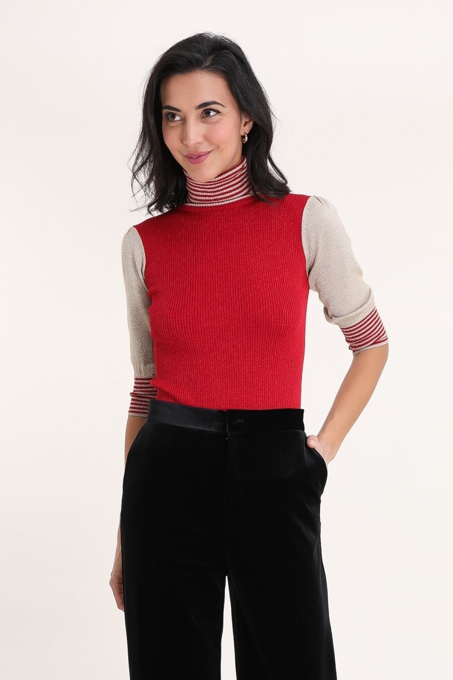 Lurex turtleneck on sale