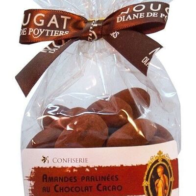 Amandes enrobées praliné au chocolat poudrées cacao Sachet 180 g