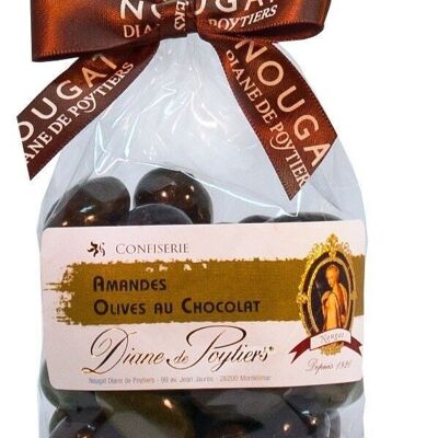 Amandes Olives enrobées chocolat Sachet 180 g