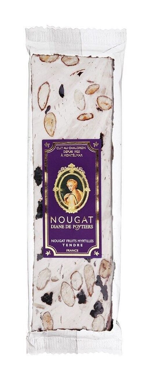 Barre de Nougat tendre Myrtille 100 g