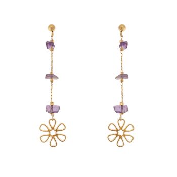 Boucles d'oreilles marguerite 1