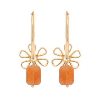 Boucles d'oreilles créoles marguerite 6