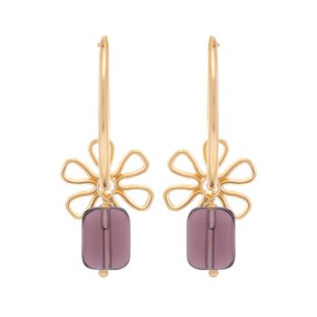 Boucles d'oreilles créoles marguerite 14