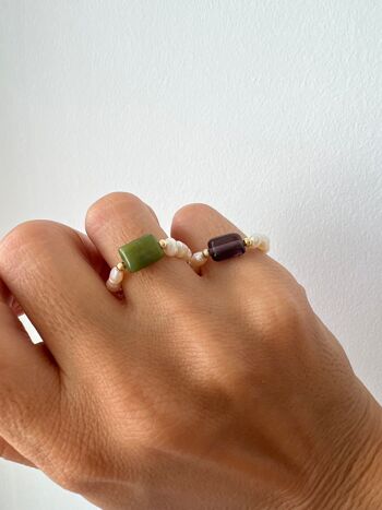 Bague Perle Arc-en-Ciel 9