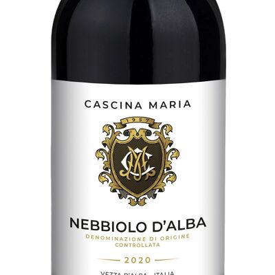 Nebbiolo d’alba DOC 2020, CASCINA MARIA, vin rouge fruité et tannique