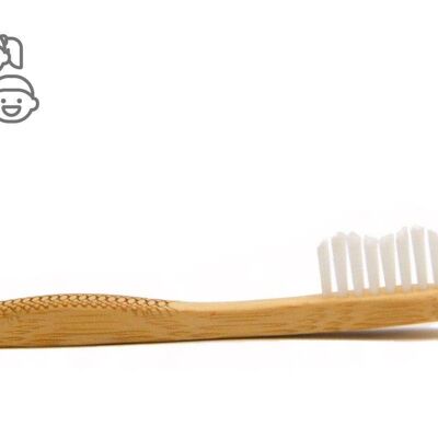 Cepillo de bambú INFANTIL - Blanco