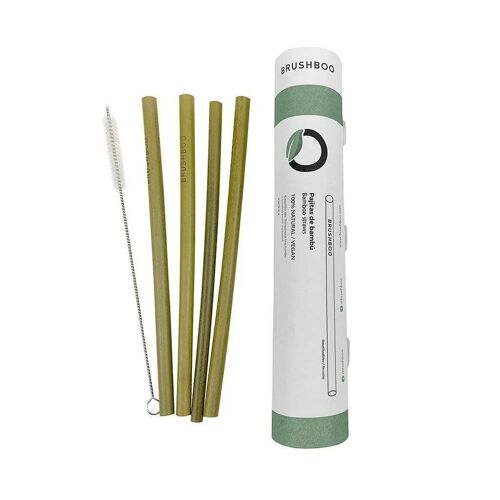 Pack de 4 Pajitas de Bambú
