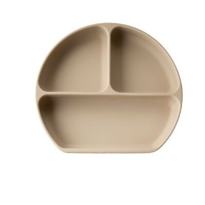 Plato ventosa de silicona Little Eater Beige