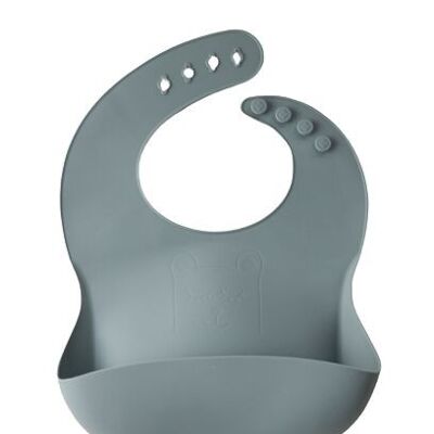 Bavoir en silicone Little Eater Gris