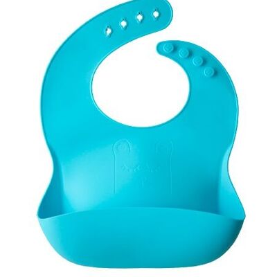 Bavaglino in silicone Little Eater Azzurro