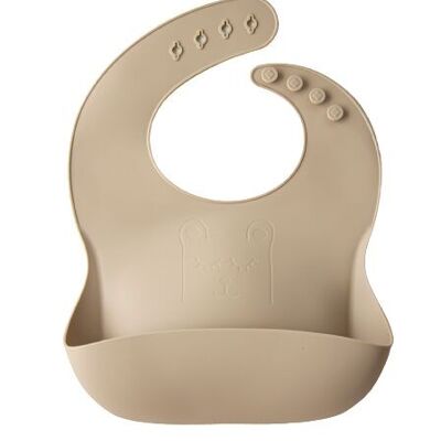 Bavaglino in silicone Little Eater Beige