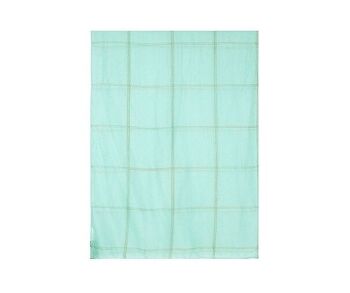 foulard vert d'eau à carreaux brodés 3