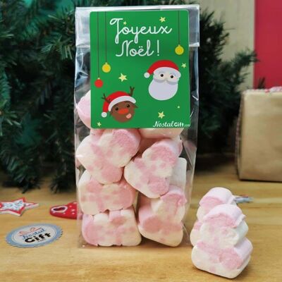 10 sacchetti di marshmallow con pupazzo di neve - “Buon Natale”