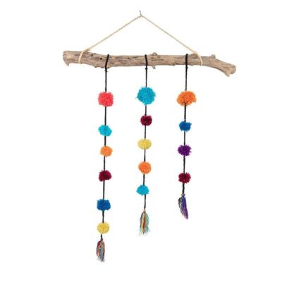 Colored pompom wall light-101001