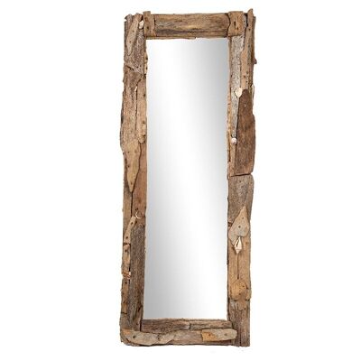 Espejo con marco de madera flotante-501005