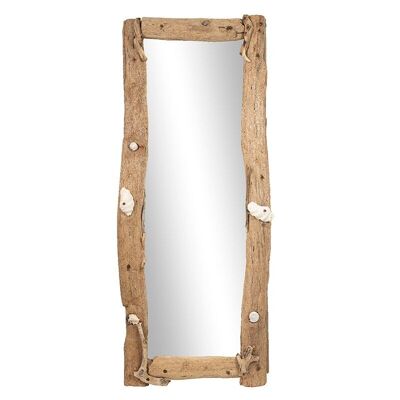 Espejo con marco de madera flotante-501023
